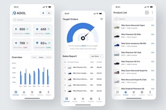 do website, mobile app, saas, CRM, and admin dashboard UI UX design in figma