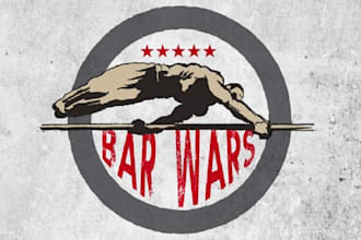 design outstanding fitness and bar wars logo