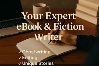 be your ebook writer book writer ghost book writer ghostwriter fiction writer