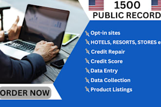 do public records credit score credit repair data entry, collection web research