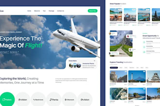 design stunning agency website, travel agency website, tour cruise website