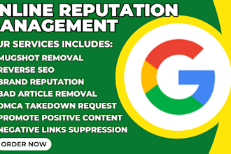 do online reputation ORM and suppress negative link mugshot article, reverse SEO