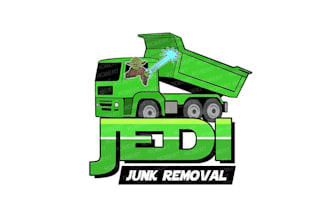 design good looking dump truck junk removal logo