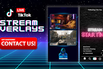 live overlays from tiktok, youtube for live streams, reels and screens