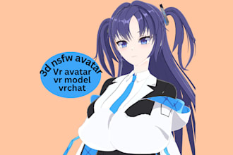 do custom vrchat avatar, 3d nsfw avatar, vrc avatar, vr model and vr character