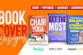do minimalist book cover design, ebook cover design and KDP book cover