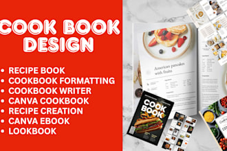 design canva cookbook, recipe book, canva ebook, recipe, cookbook formatting
