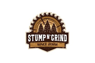 design wonderful unique grinds tree stumps logo