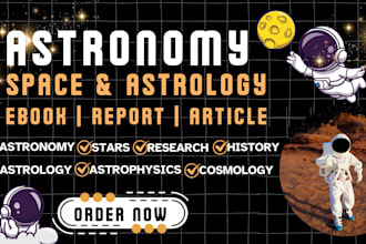 ghostwrite, research astronomy astrophysics space astrology ebook article report