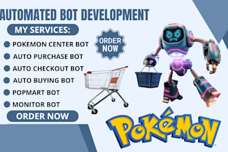 pokemon center bot, pokemon, tcgplayer bot, auto purchase bot, auto buying bot