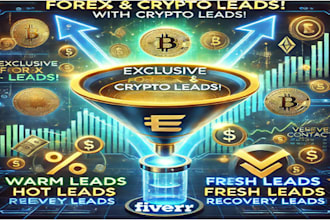 deliver you a  forex leads, crypto leads, lead generation, hot and warm lead