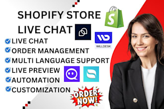 setup shopify live chat tidio willdesk reamaze vanchat chatra chatty moose chaty