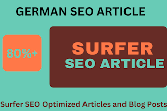 write surfer SEO articles and blog posts with a score of 85