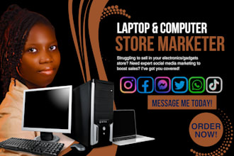 manage social media marketing for your laptop store shopify ads sales boost