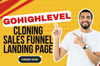 clone and migrate gohighlevel website, duplicate landing page, sales funnel