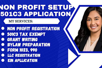 file 501c3 tax exempt bylaw form 1023 990 non profit ez grant writing llc ein