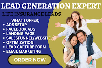 generate life insurance leads health insurance lead medicare leads landing page