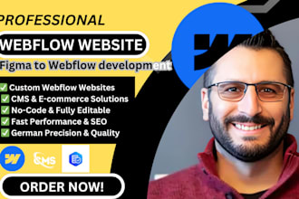 build webflow business website, webflow design redesign,  figma to webflow