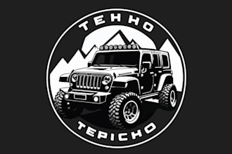 unique modern off road logo t shirt design