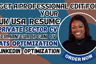 craft an expert CV, cover letter writing for german, UK, US, canada and europe