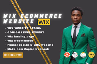 design, redesign wix e commerce website automate sales funnel ghl API CRM