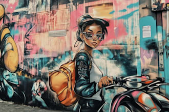 do wall art, pop art, mural, graffiti, doodle art