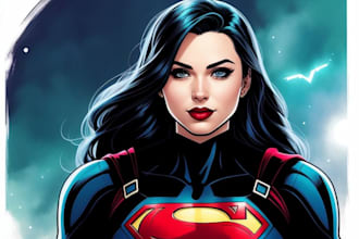 draw you as a superhero marvel or dc character
