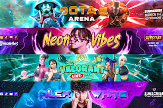 design an outstanding youtube banner art