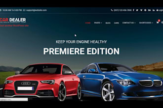 create a professional car rental, dealership, or booking wordpress website