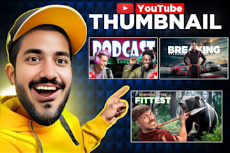 design eye catchy high CTR podcast car sports youtube thumbnail fiverr gig image