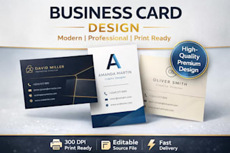 design modern business card and digital business card