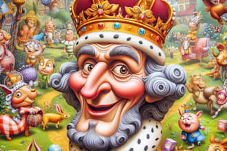 draw custom digital caricature based on your photo and ideas