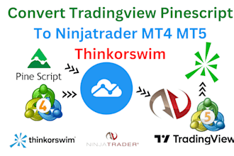 convert tradingview pinescript to ninjatrader, mt4, mt5, thinkorswim