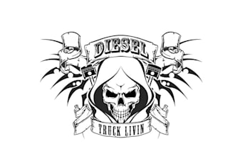 design unique classic badass logo for a diesel truck club