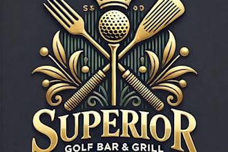 magnificent golf bar and grill logo design