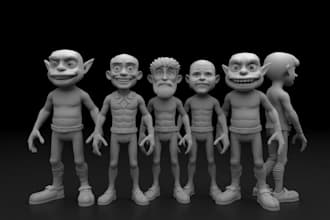 create 3d toy 3d action figure 3d model 3d character stl file for 3d printing