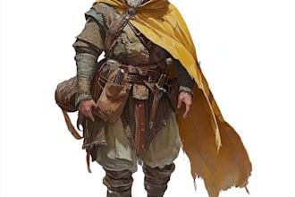 do a fantasy character concept art, dnd character art