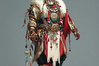 create a character art, game art, dnd character art