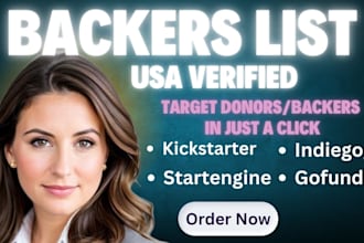 generate backers list for gofundme campaign, kickstarter, indiegogo crowdfunding
