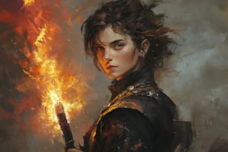 illustrate your d and d character portrait