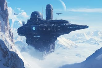 create sci fi illustration for you