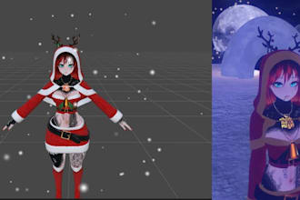 illustrate or model nsfw art, anime vtuber commission, vrchat avatar, live2d