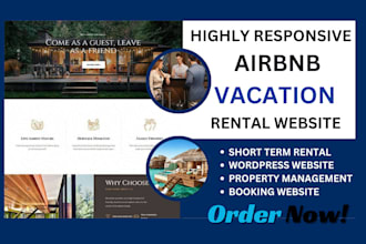 design vacation rental airbnb website hotel booking property management website
