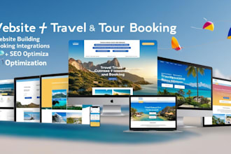 build vacation travel tour website travel booking website