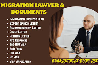 write expert opinion or recommendation letter for USA immigration