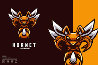 design amazing mascot bee logo