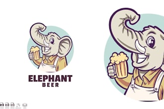 create vintage pub beer logo