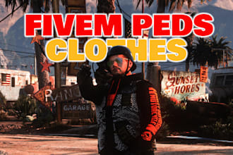 add gta v or fivem clothes to your peds