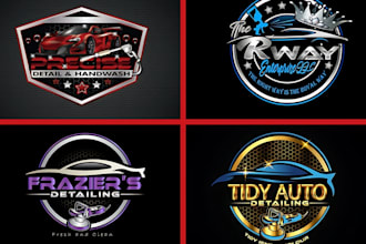 design a modern auto detailing, auto repair, and automotive logo