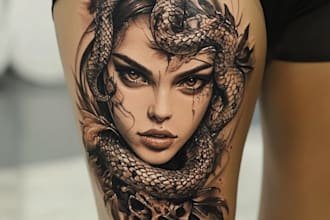 draw a awesome old school tattoo style design